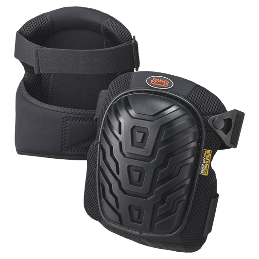 Breathable Air Vented Professional Gel Knee Pad - Black - O/S