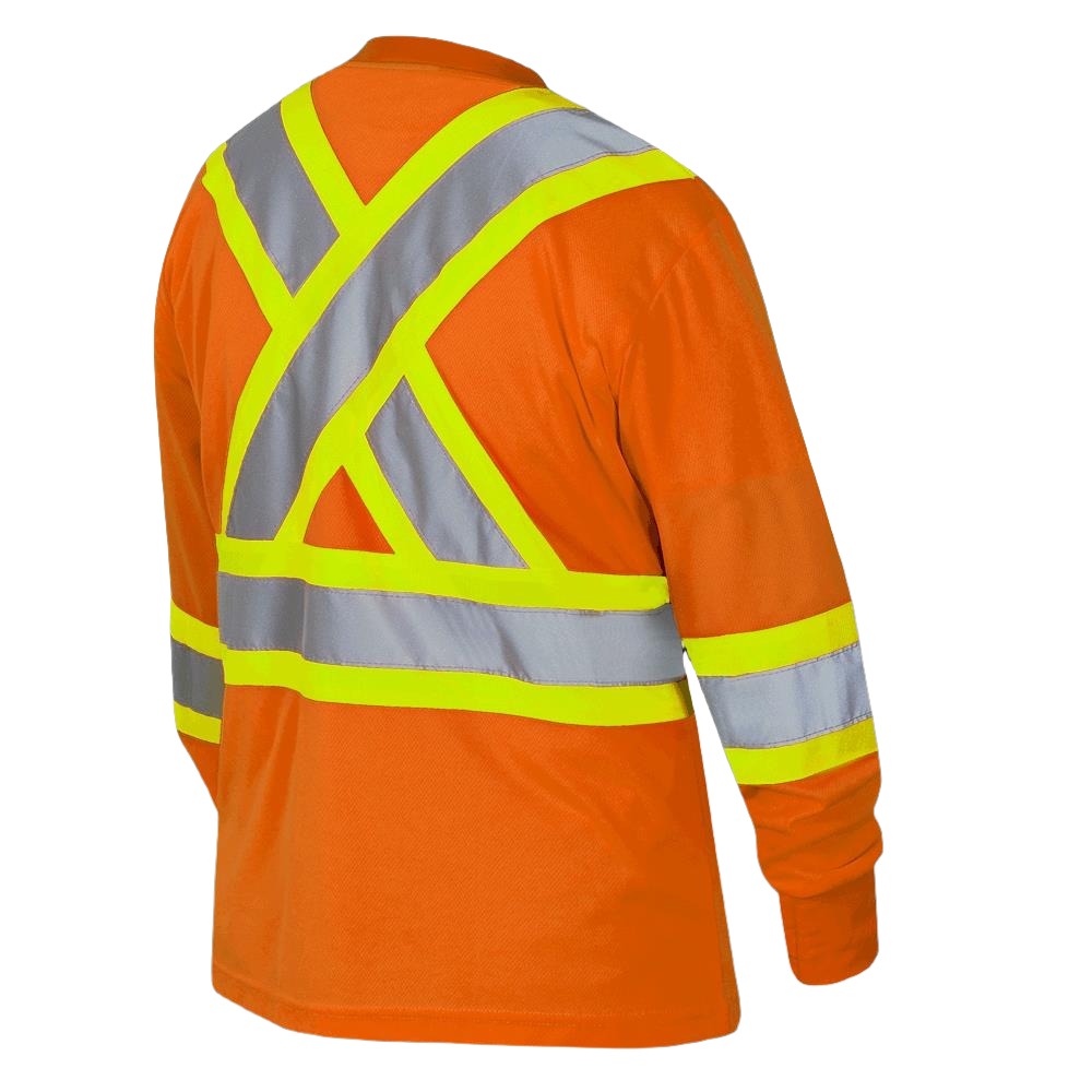 Womens High Vis Long Sleeve T-shirt Orange