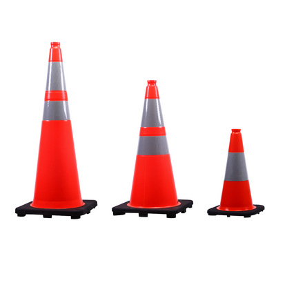 36" Traffic Cone HI Collars 10 LB