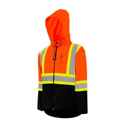 Soft Shell Traffic Jacket 4 Reflective Tape 
OrangeBlack Small-C25158102