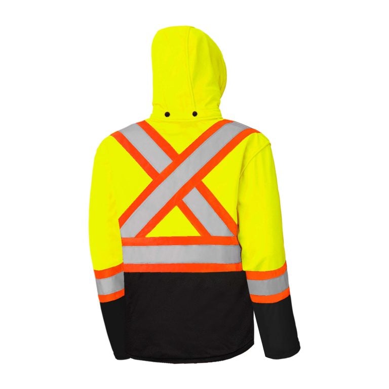 Soft Shell High Visibility Safety Jacket, 4" Reflective Tape