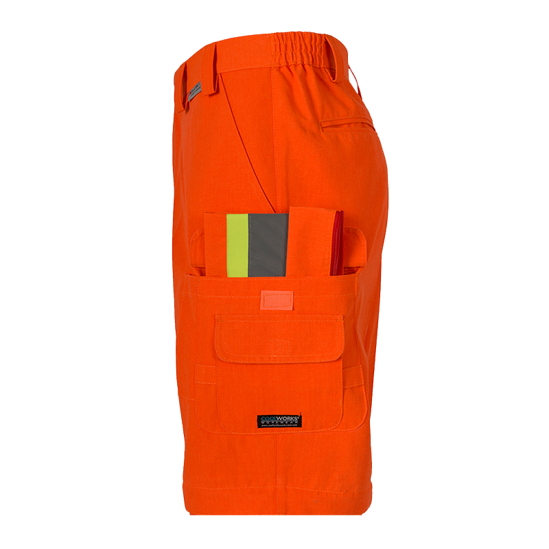 Coolworks Ventilated High Visibility Workpants, with 4" Reflective Tape - Orange